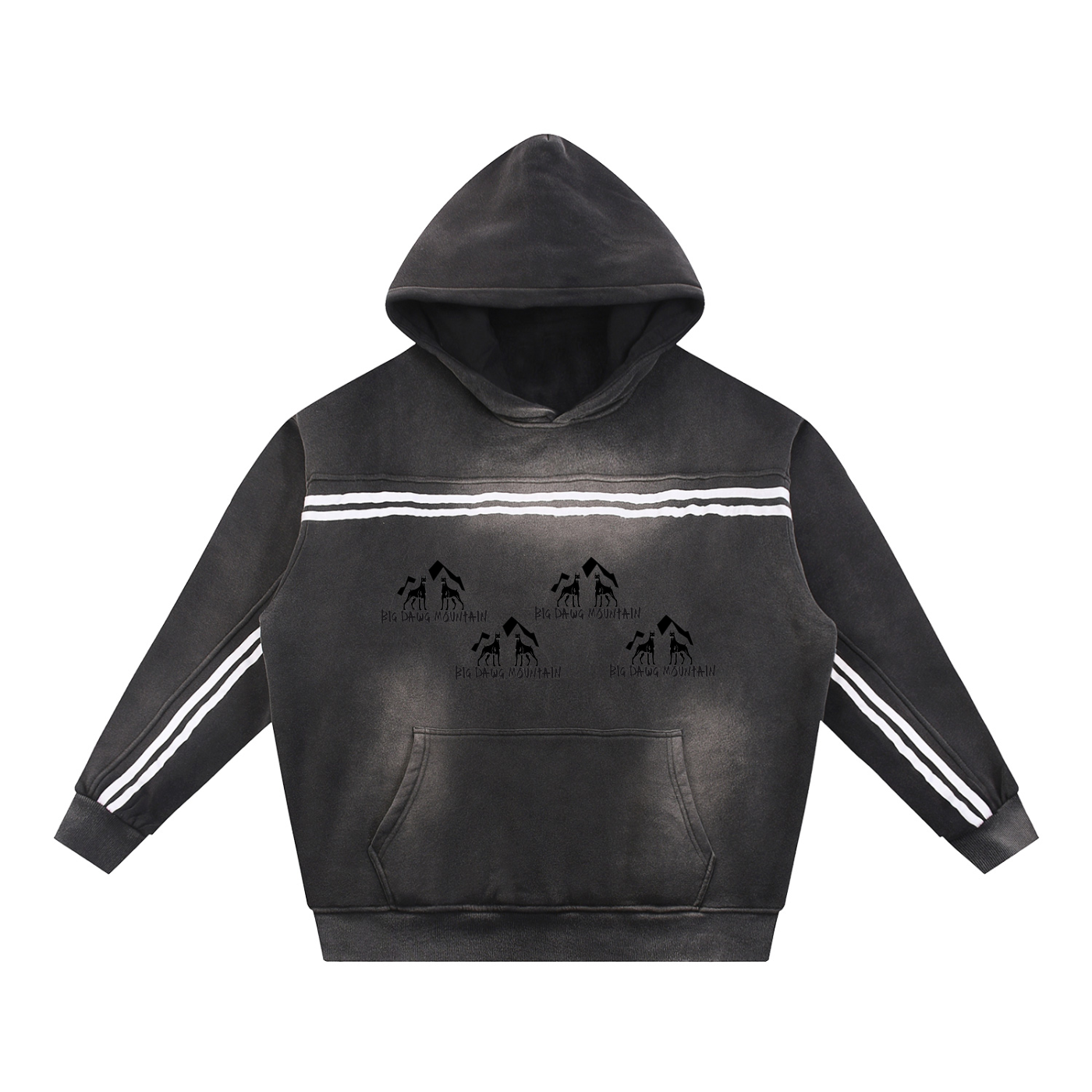 BDM Sun Fade Contrast Tape Fleece Hoodie
