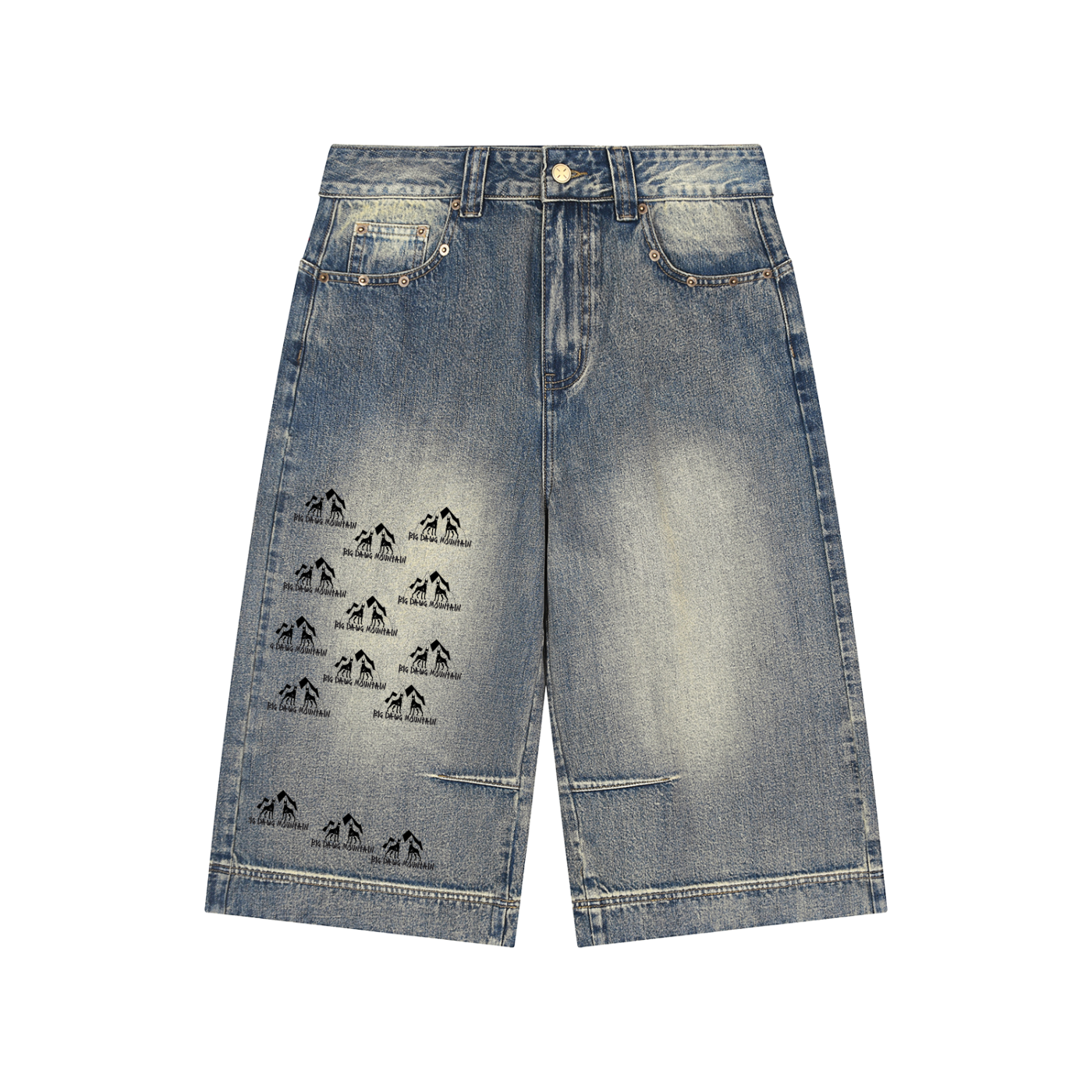 BDM Vintage Wash Baggy Denim Shorts