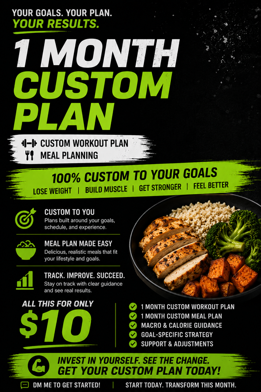 1 Month workout & meal planning