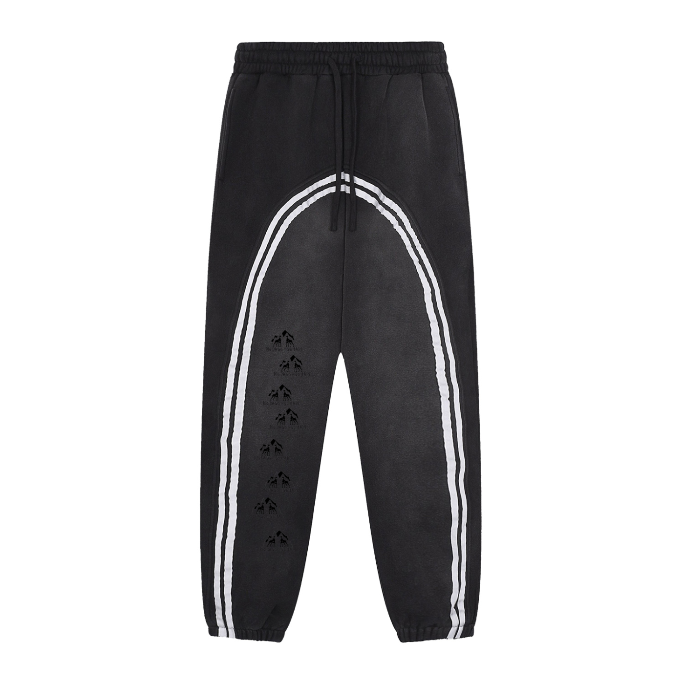 BDM Sun Fade Contrast Tape Fleece Jogged Sweatpants